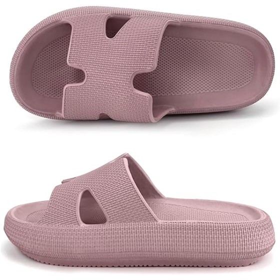 Cloud Slides for Women and Men Cushion Recovery Pillow Sandals, Memory Foam House Shower Slippers for Woman Comfort Platform Non-Slip